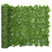 Balcony Screen with Green Leaves 500x100 Cm Toppbo