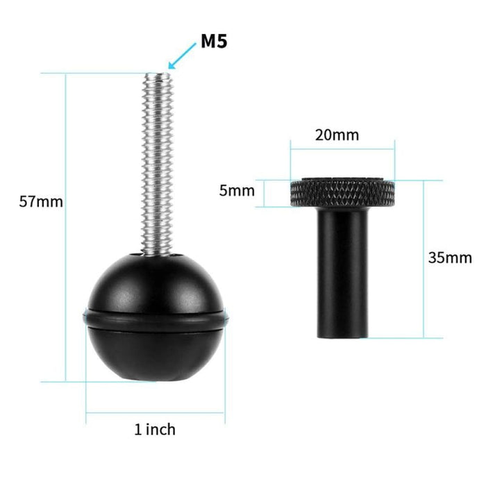 Ball Head Adapter Adjustable Screw Fixed Mount Camera