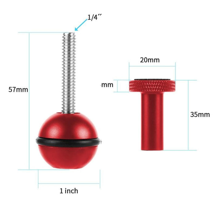 Ball Head Adapter Adjustable Screw Fixed Mount Camera