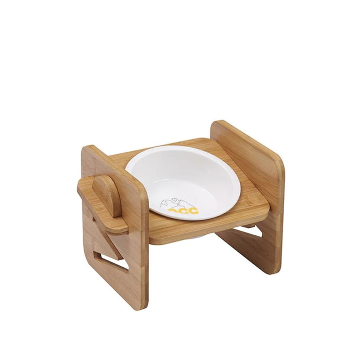 Cat Bamboo Bowl Ceramic Protection Double Anti