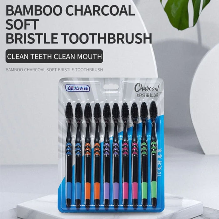 Bamboo Charcoal Toothbrush for Adults