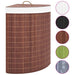 Bamboo Corner Laundry Basket Brown 60 l Txbilb