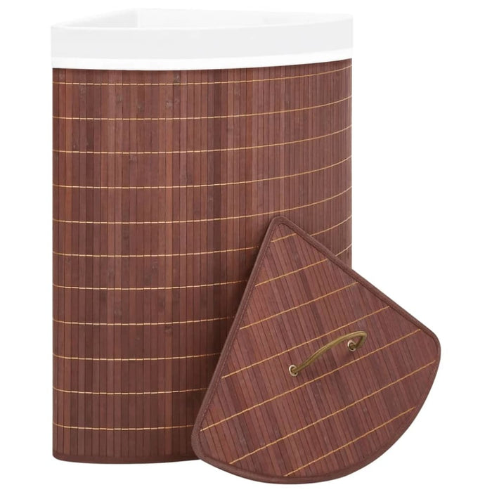 Bamboo Corner Laundry Basket Brown 60 l Txbilb