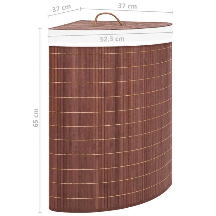 Bamboo Corner Laundry Basket Brown 60 l Txbilb