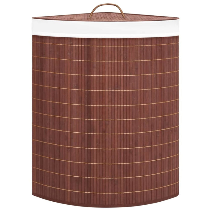 Bamboo Corner Laundry Basket Brown 60 l Txbilb