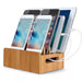 Bamboo Holder For Iphone Stand Samsung Phone Cords Charging