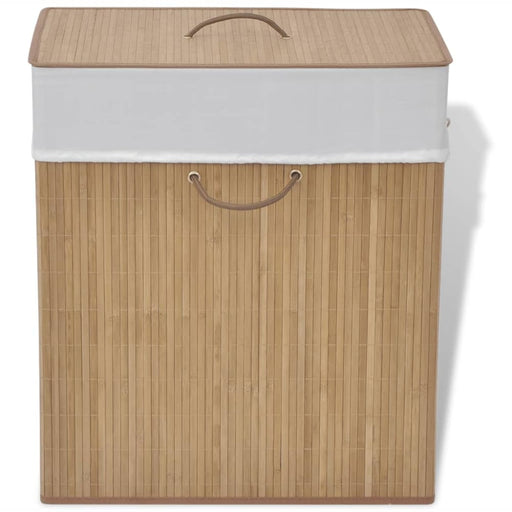 Bamboo Laundry Bin Rectangular Natural Xappno