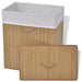 Bamboo Laundry Bin Rectangular Natural Xaxixp