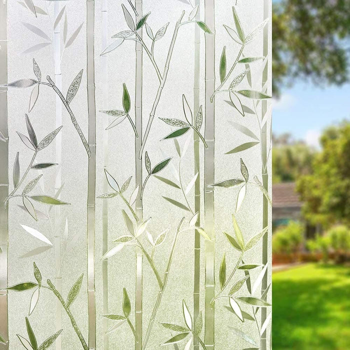 3d Bamboo Pattern Decorative Film Privacy Protection Static