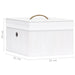 Bamboo Storage Boxes 4 Pcs White Txbill