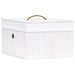 Bamboo Storage Boxes 4 Pcs White Txbill