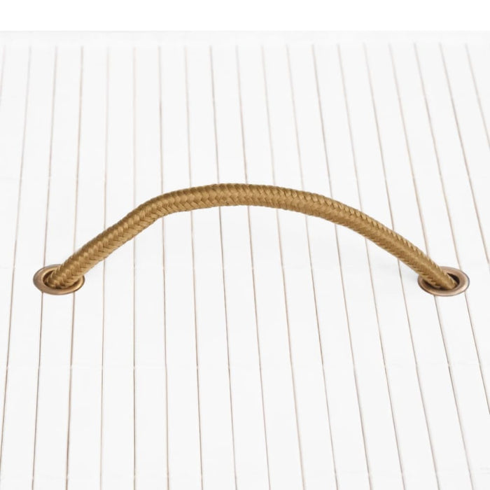 Bamboo Storage Boxes 4 Pcs White Txbill