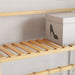 Bamboo Trapezoidal Coat Rack Lightweight Sturdy Shelves