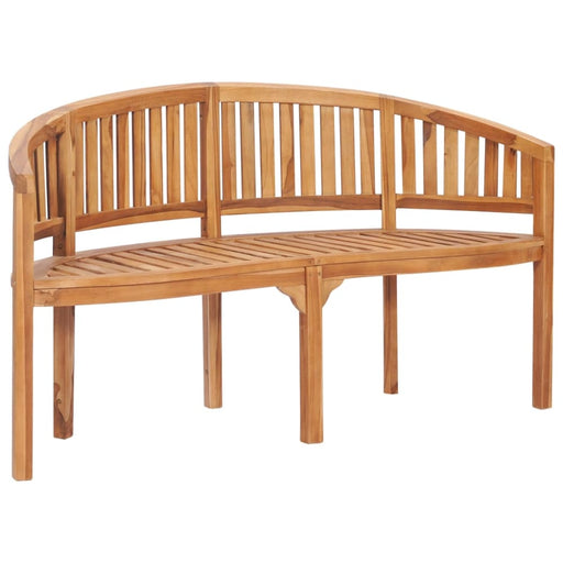 Banana Bench Solid Teak Wood Anbxo