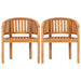 Banana Chairs 2 Pcs Solid Teak Wood Anbok