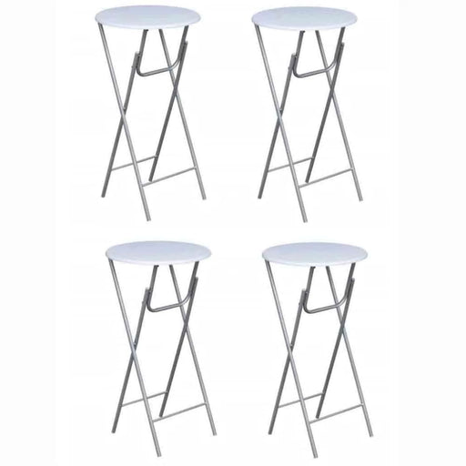 Bar Tables 4 Pcs With Mdf Tabletop White Lblpb