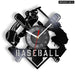 Baseball Hitter and Catcher Vinyl Record Wall Clock