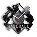 Baseball Hitter and Catcher Vinyl Record Wall Clock