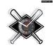 Baseball Hitter and Catcher Vinyl Record Wall Clock