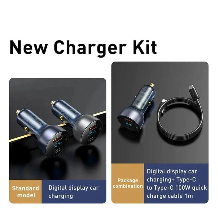 Baseus 65w Pps Car Charger for Laptop and Phone