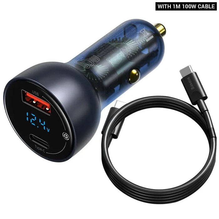 Baseus 65w Pps Car Charger for Laptop and Phone