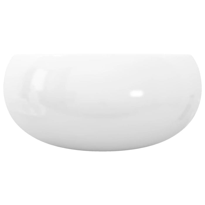 Basin Round Ceramic White 40x15 Cm Oaxtab