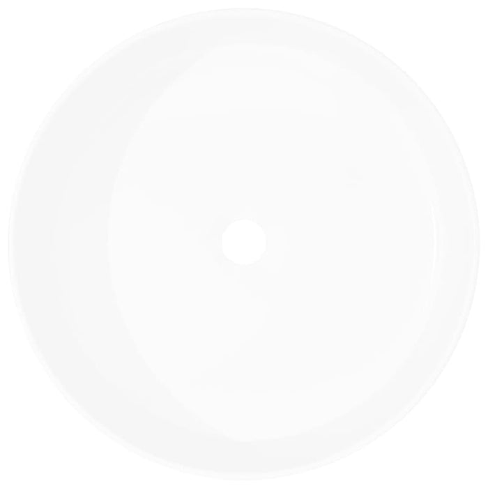 Basin Round Ceramic White 40x15 Cm Oaxtax