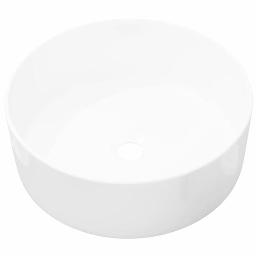 Basin Round Ceramic White 40x15 Cm Oaxtax