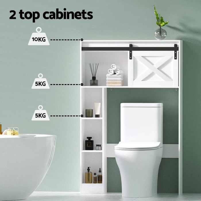 Bathroom Cabinet Over the Toilet Storage Organiser Laundry