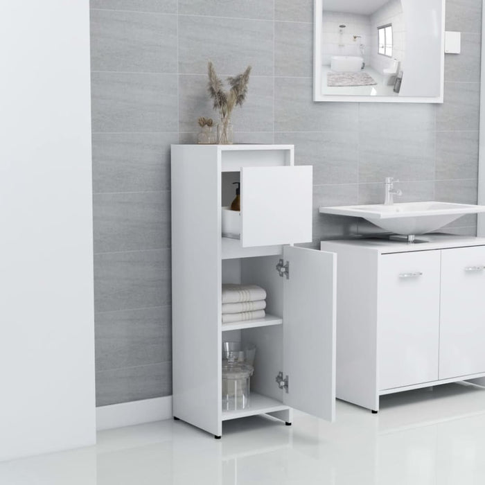 Bathroom Cabinet White 30x30x95 Cm Chipboard Nbxllb