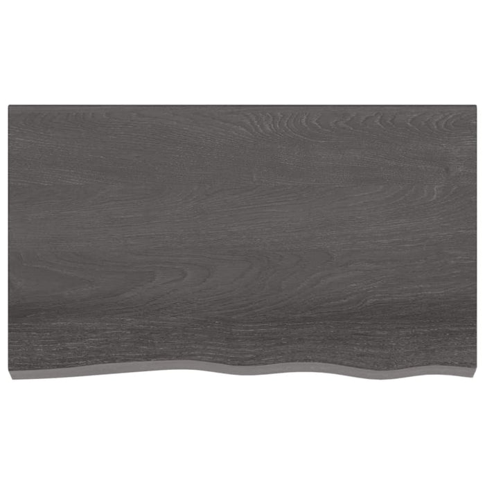 Bathroom Countertop Dark Grey 100x60x4 Cm Treated Solid