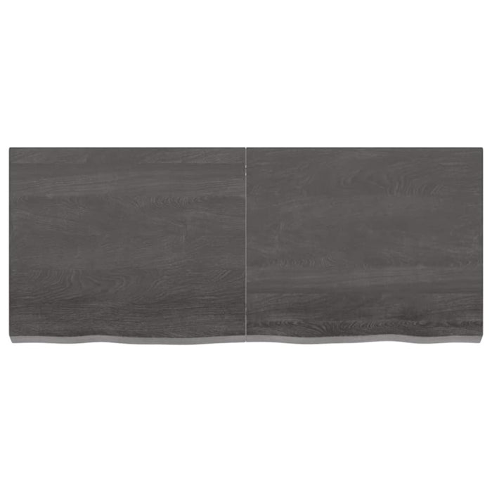 Bathroom Countertop Dark Grey 120x50x6 Cm Treated Solid