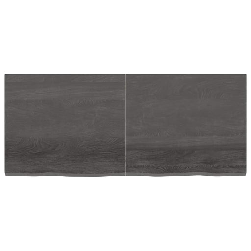 Bathroom Countertop Dark Grey 140x60x4 Cm Treated Solid