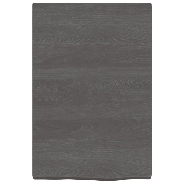 Bathroom Countertop Dark Grey 40x60x4 Cm Treated Solid Wood