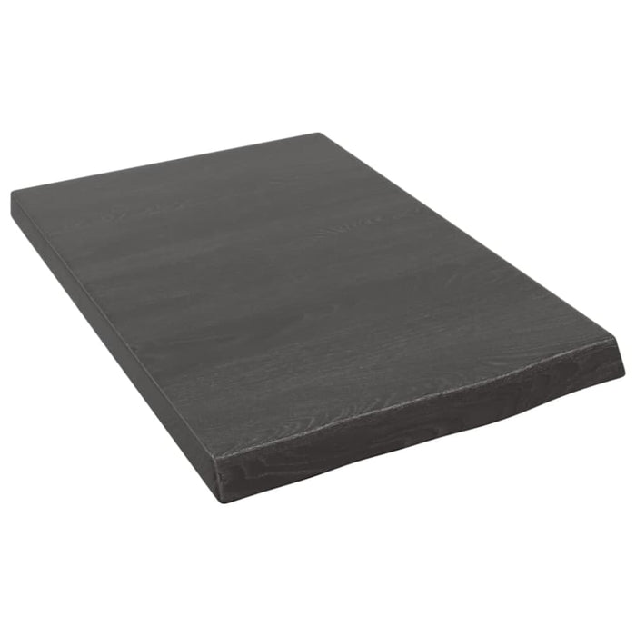 Bathroom Countertop Dark Grey 40x60x4 Cm Treated Solid Wood