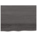 Bathroom Countertop Dark Grey 80x60x2 Cm Treated Solid Wood