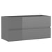 Bathroom Furniture Set Glossy Look Grey Chipboard Tbioloo