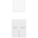 Bathroom Furniture Set Glossy Look White Chipboard Tbibnlx