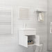 Bathroom Furniture Set Glossy Look White Chipboard Tbibnlx