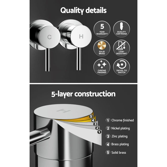 Goslash Picks Bathroom Tap Shower Twin Faucet Basin Sink