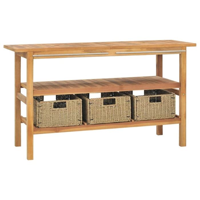 Bathroom Vanity Cabinet with Black Marble Sinks Solid Wood