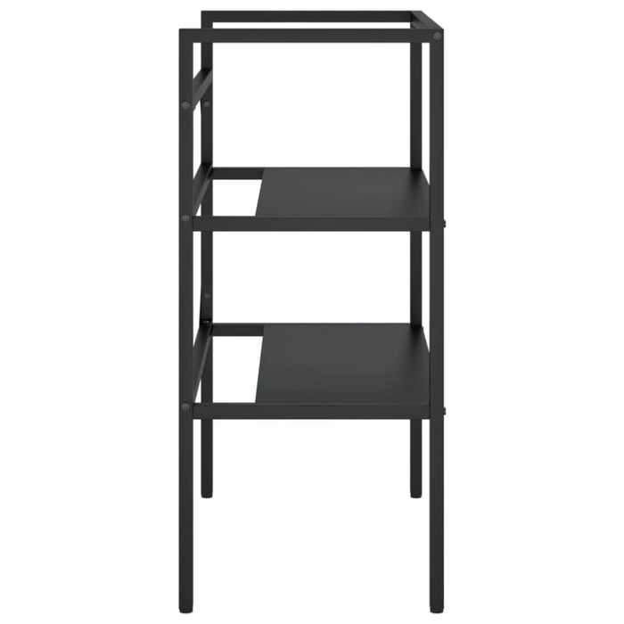 Bathroom Washbasin Frame Black 59x38x83 Cm Iron Ttnann