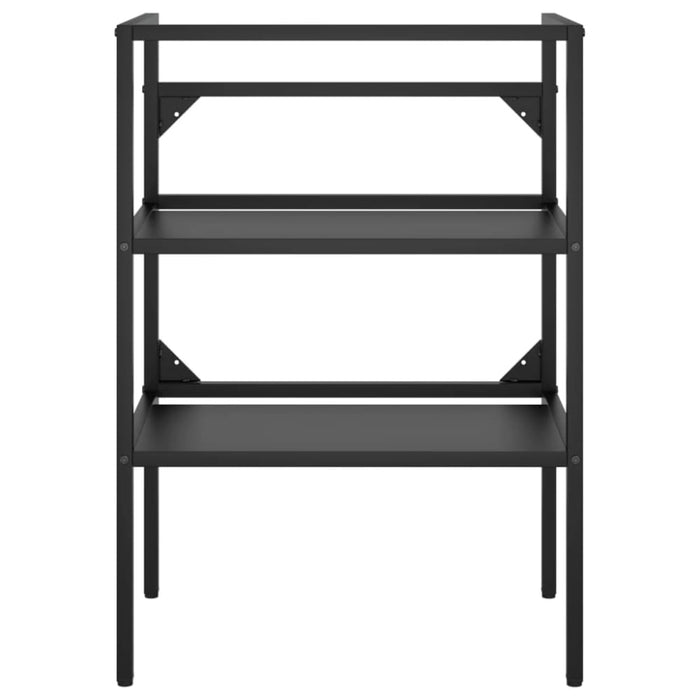 Bathroom Washbasin Frame Black 59x38x83 Cm Iron Ttnann