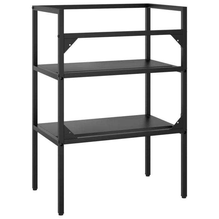 Bathroom Washbasin Frame Black 59x38x83 Cm Iron Ttnann