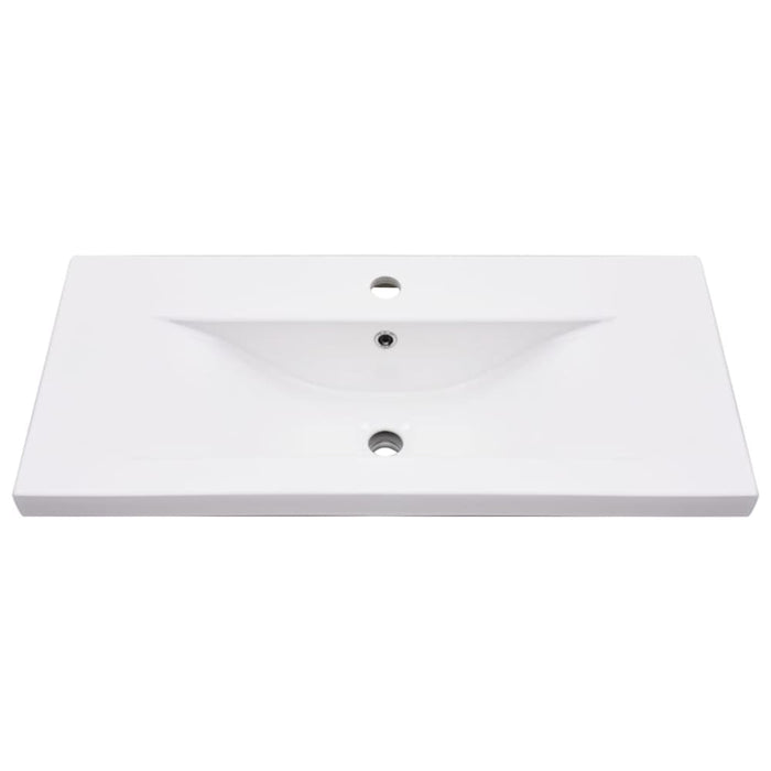 Bathroom Washbasin Frame with Built-in Basin Black Iron