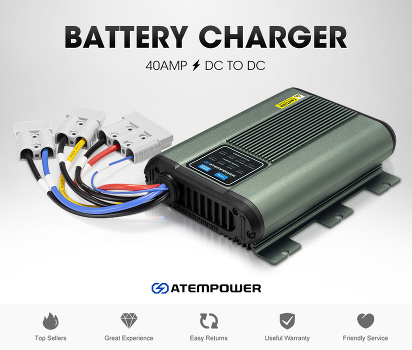 12V 40A Dc To Dc Battery Charger Mppt Dual Battery Lithium Lifepo4 Agm