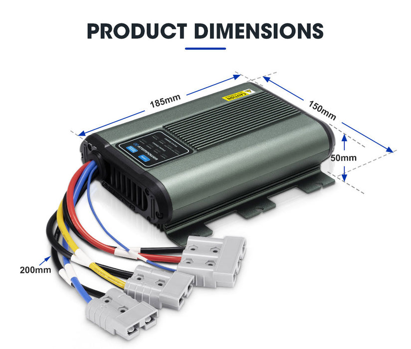 12V 40A Dc To Dc Battery Charger Mppt Dual Battery Lithium Lifepo4 Agm
