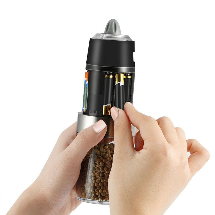 Vibe Geeks Battery Operated Salt Pepper Mill Grinder
