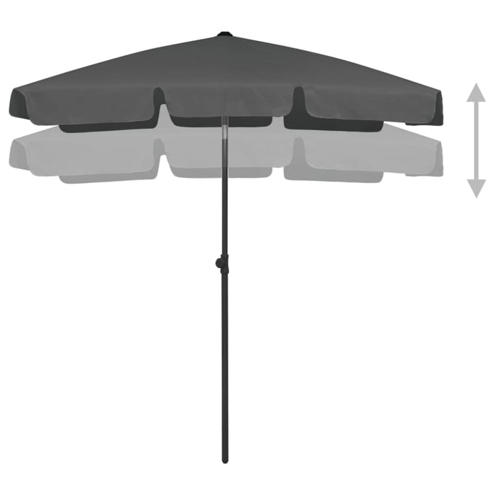 Beach Umbrella Anthracite 180x120 Cm Toaixo