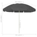 Beach Umbrella Anthracite 240 Cm Toaioa